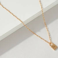 Dainty Initial Lock Necklaces
