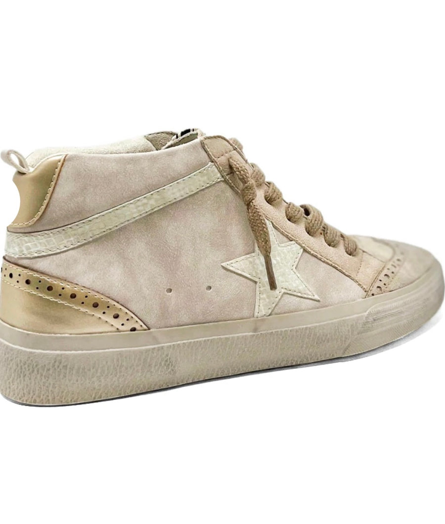 The Serena Taupe High Top Star Sneaker