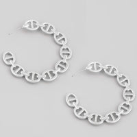 Mariner Chain Hoop Earrings