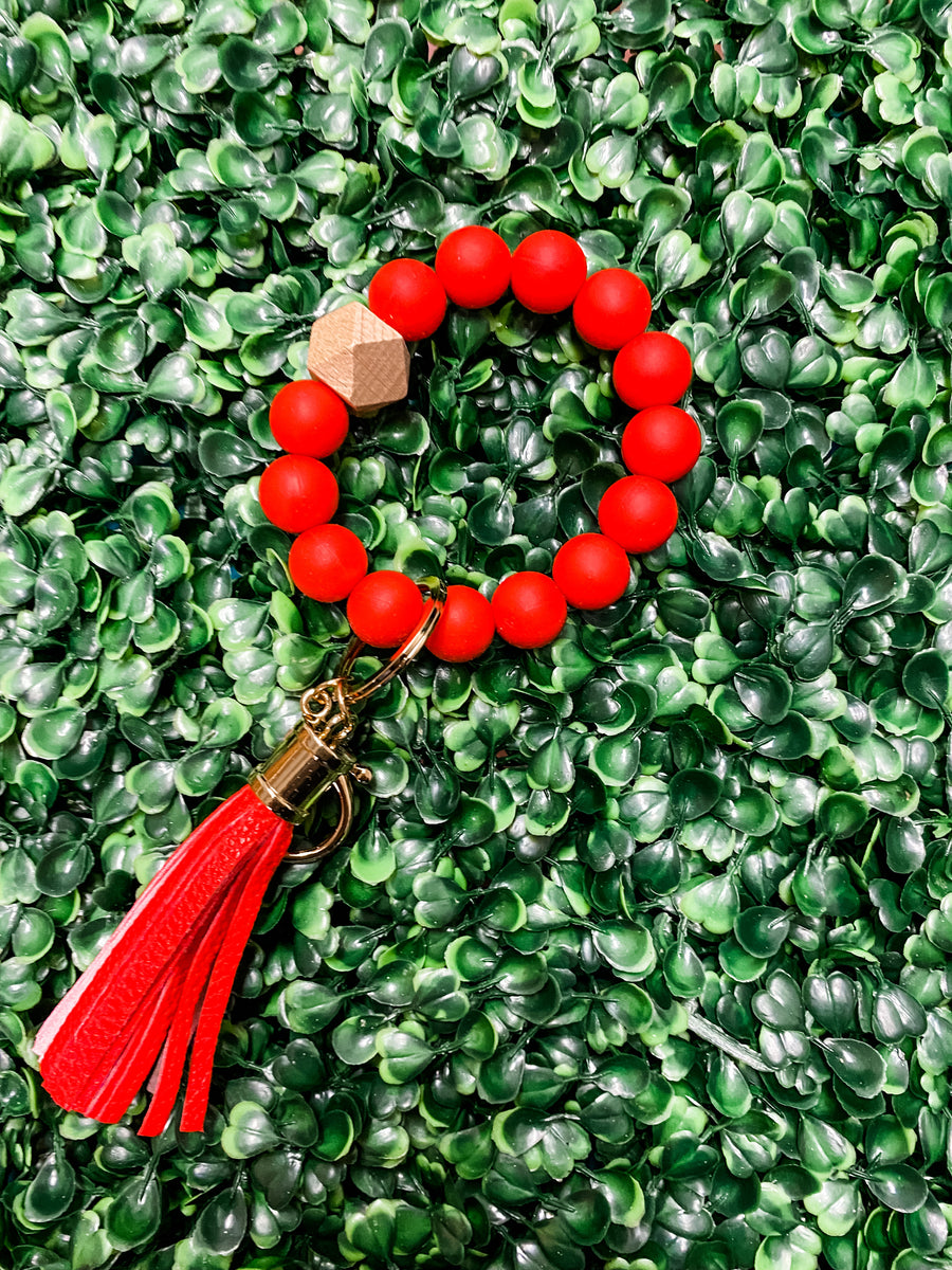 The Ellie Silicone Beaded Key Ring Keychain