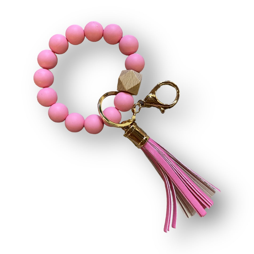The Ellie Silicone Beaded Key Ring Keychain