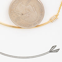 Smile of Yours Curved Arrow Necklace