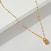 Dainty Initial Lock Necklaces