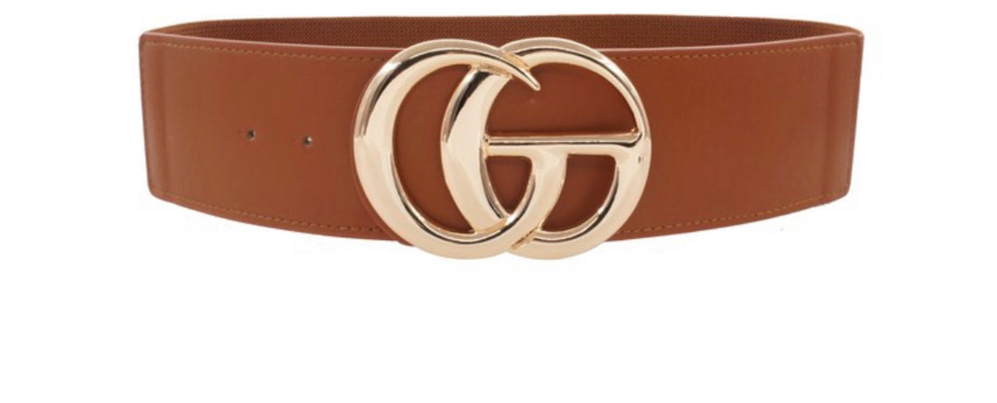 CURVY Elastic Brown Belt