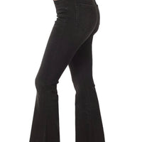 The Brandy Zenana Black High-Rise Flares