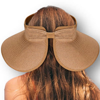 Foldable Straw Visor Hat