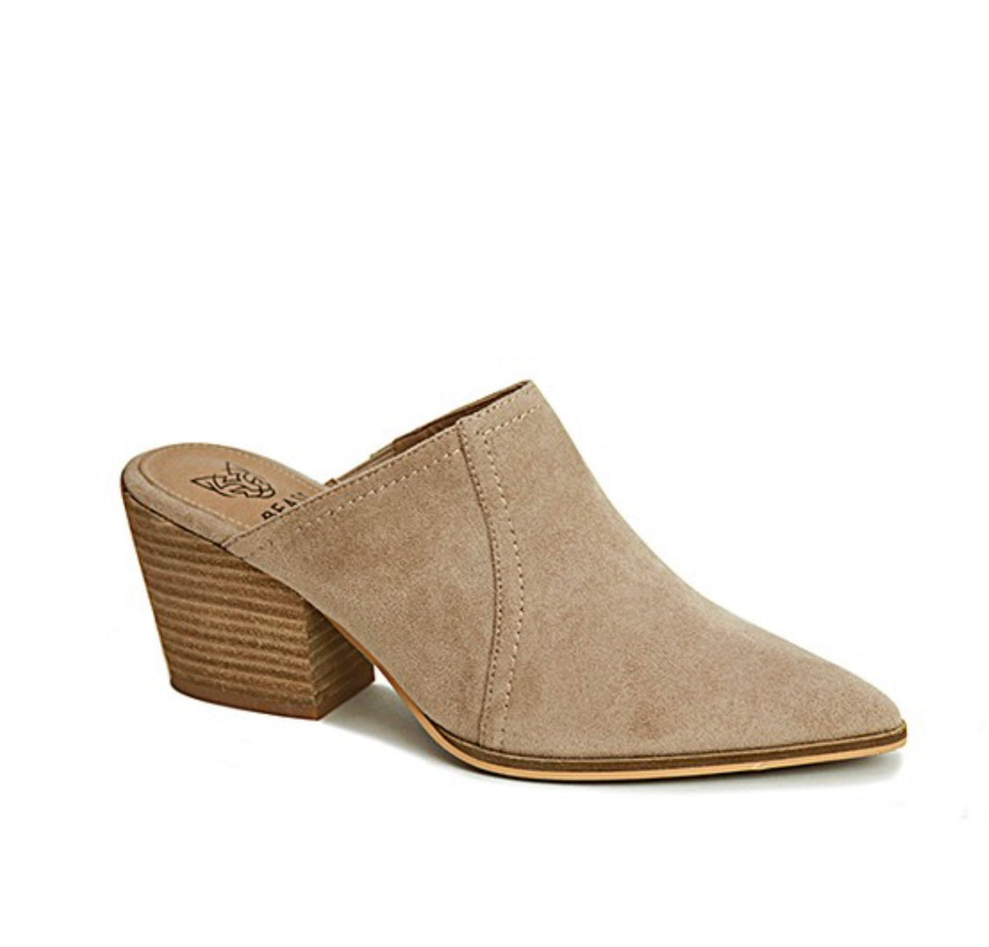 The Classic Sassy Taupe Mule