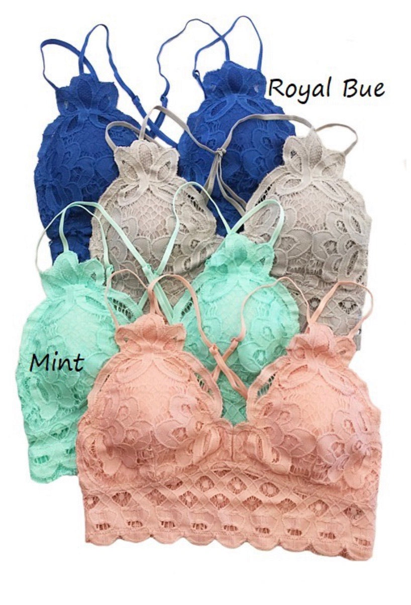 Crochet Lace Bralettes Multiple Color Options