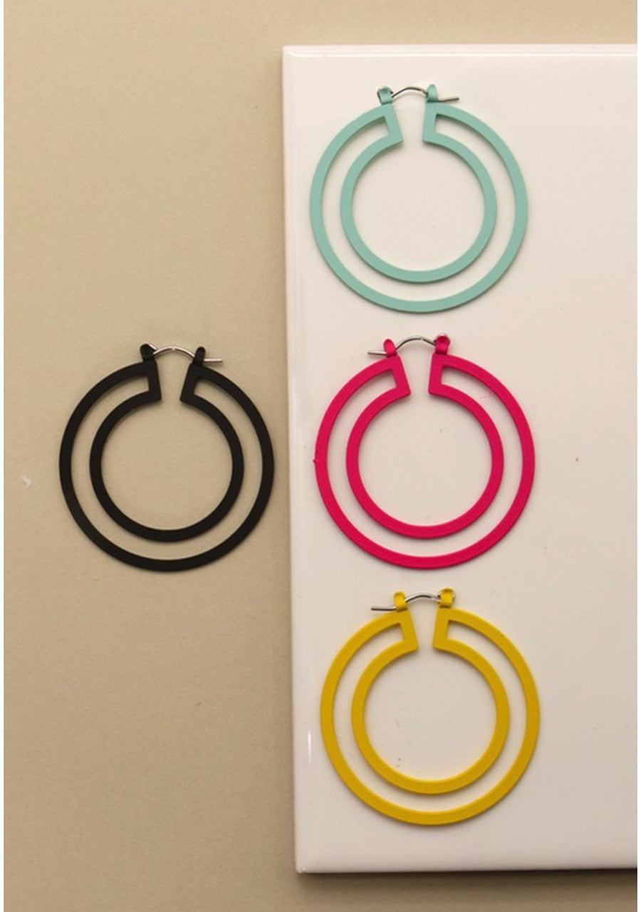 The Peony Cut Out Hoop Earrings