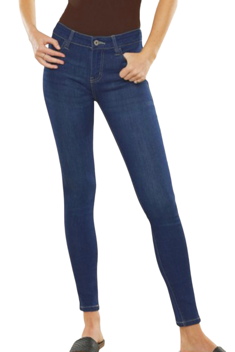 KanCan 9in Mid Rise Dark Wash Super Skinny