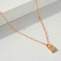 Dainty Initial Lock Necklaces