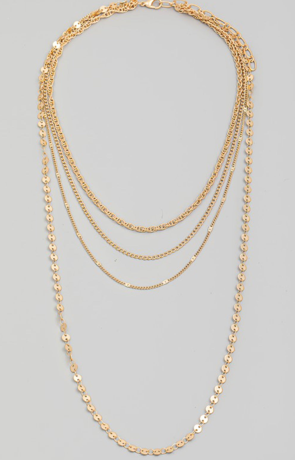 Dainty Gold Chain Layered Necklace