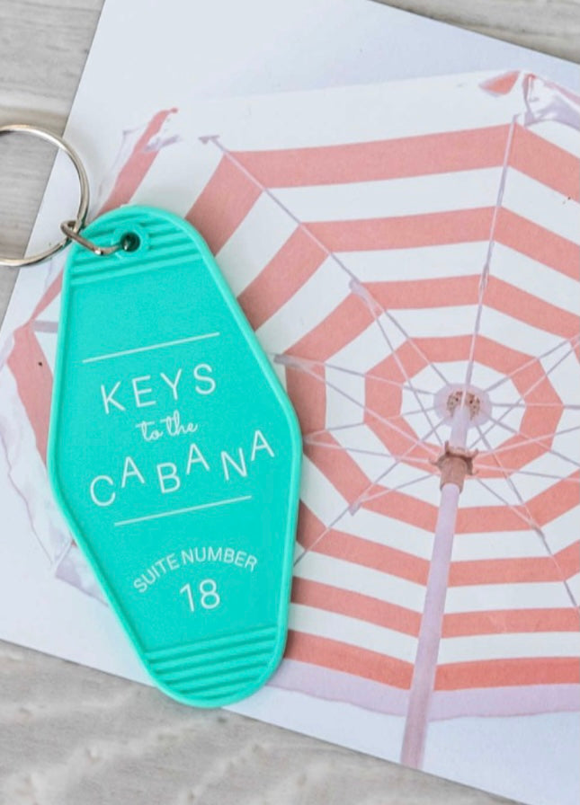 Keys to Cabana Turquoise Keychain