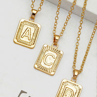 Gold Initial Pendant Necklace