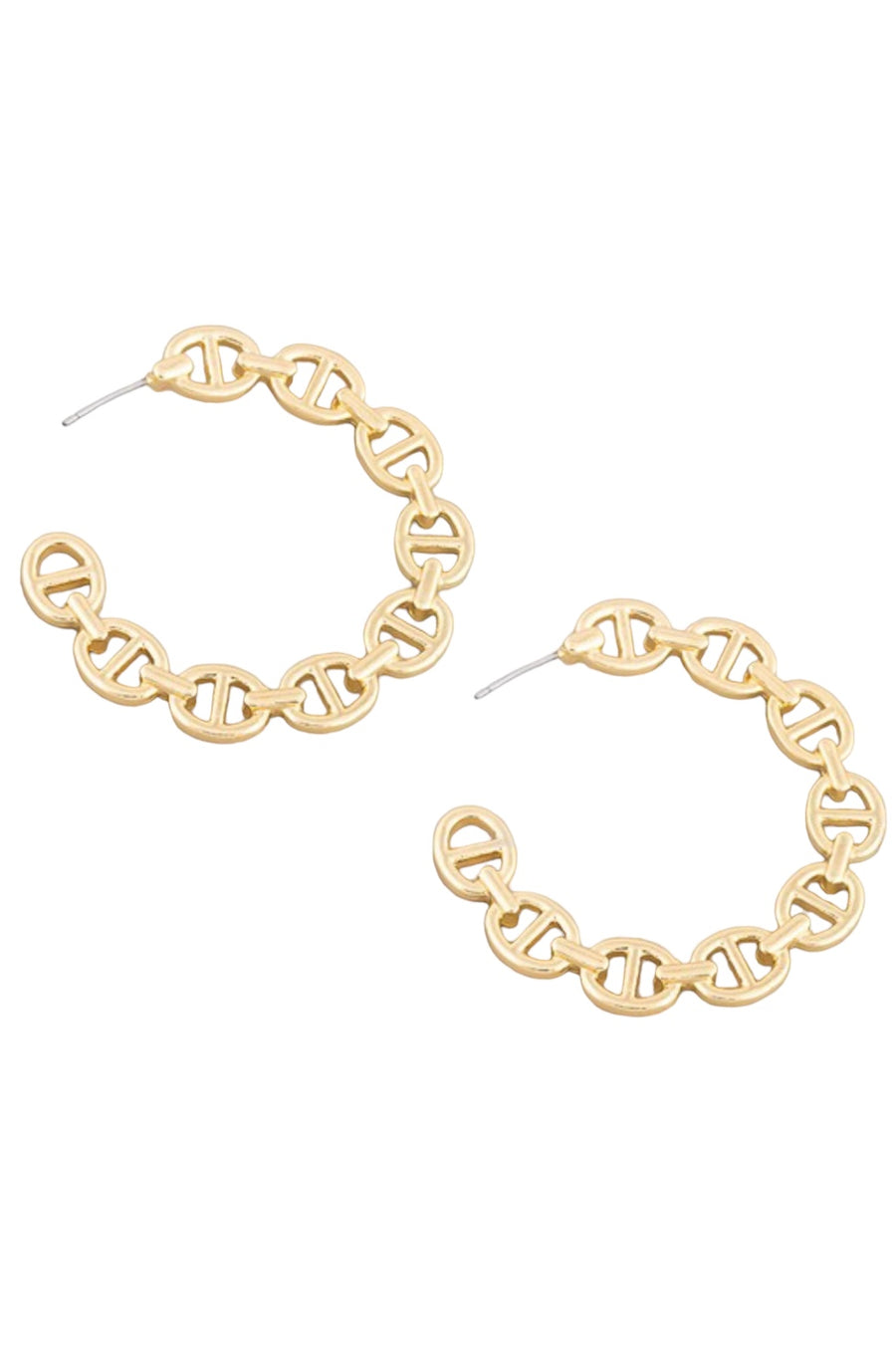 Mariner Chain Hoop Earrings