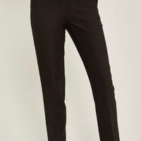 The Mindy Black Woven Ankle Trouser Pant