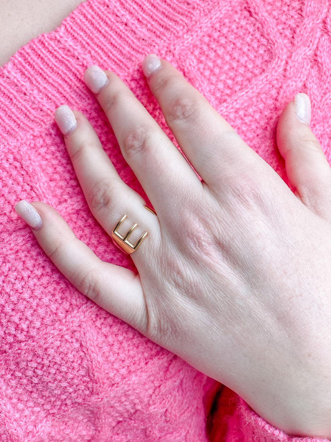 Gold Adjustable Initial Rings