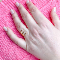 Gold Adjustable Initial Rings