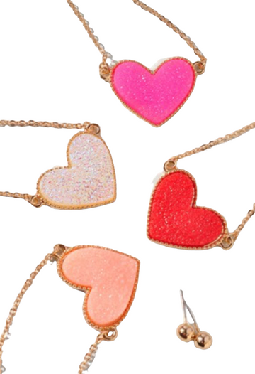 With Love Heart Necklace 3 Color Options
