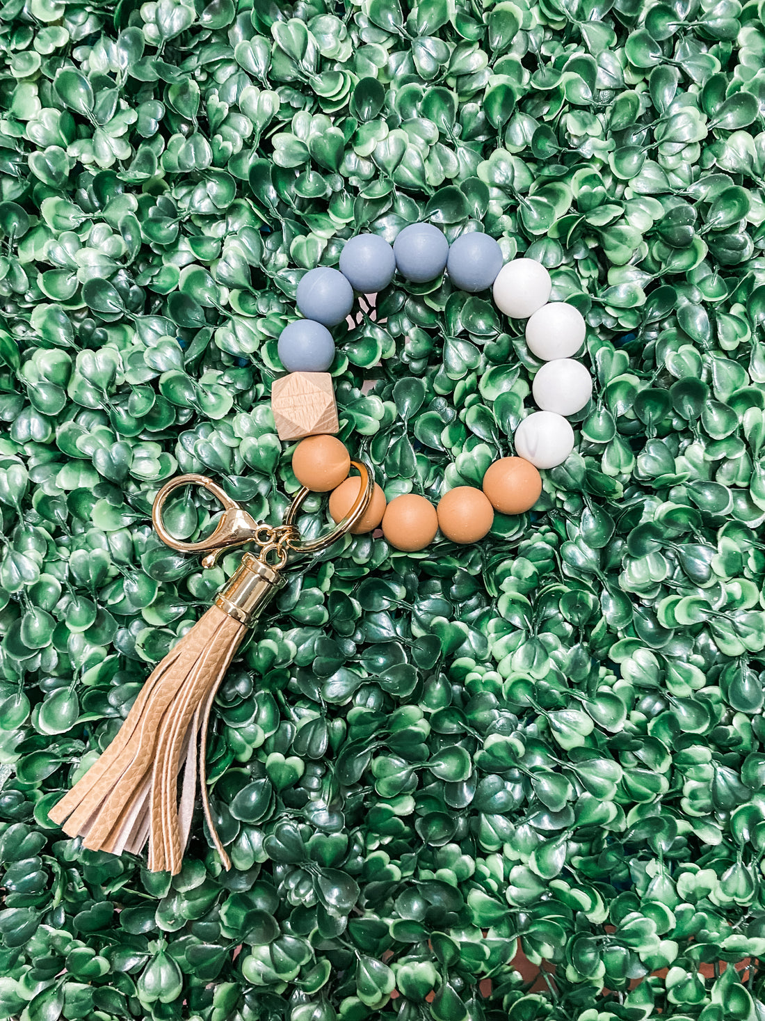 The Ellie Silicone Beaded Key Ring Keychain