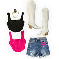 Candy Pink Corset Top