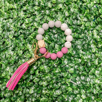 The Ellie Silicone Beaded Key Ring Keychain