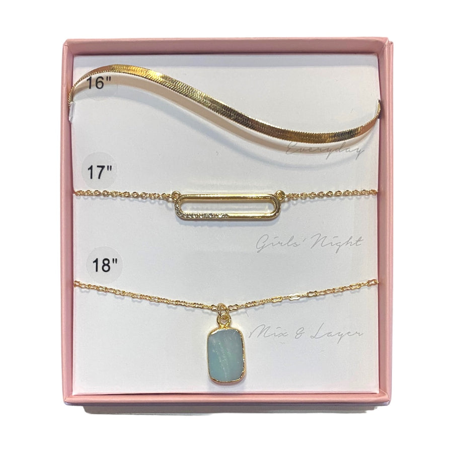 Cascade 3 Piece Necklace Set