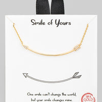 Smile of Yours Curved Arrow Necklace