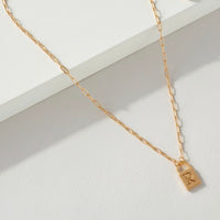 Dainty Initial Lock Necklaces