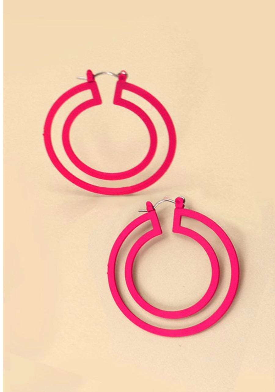 The Peony Cut Out Hoop Earrings
