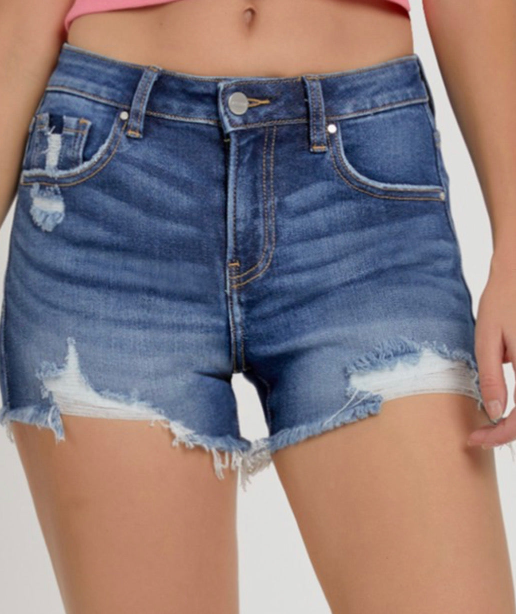 Rugged Edge Risen Denim Shorts