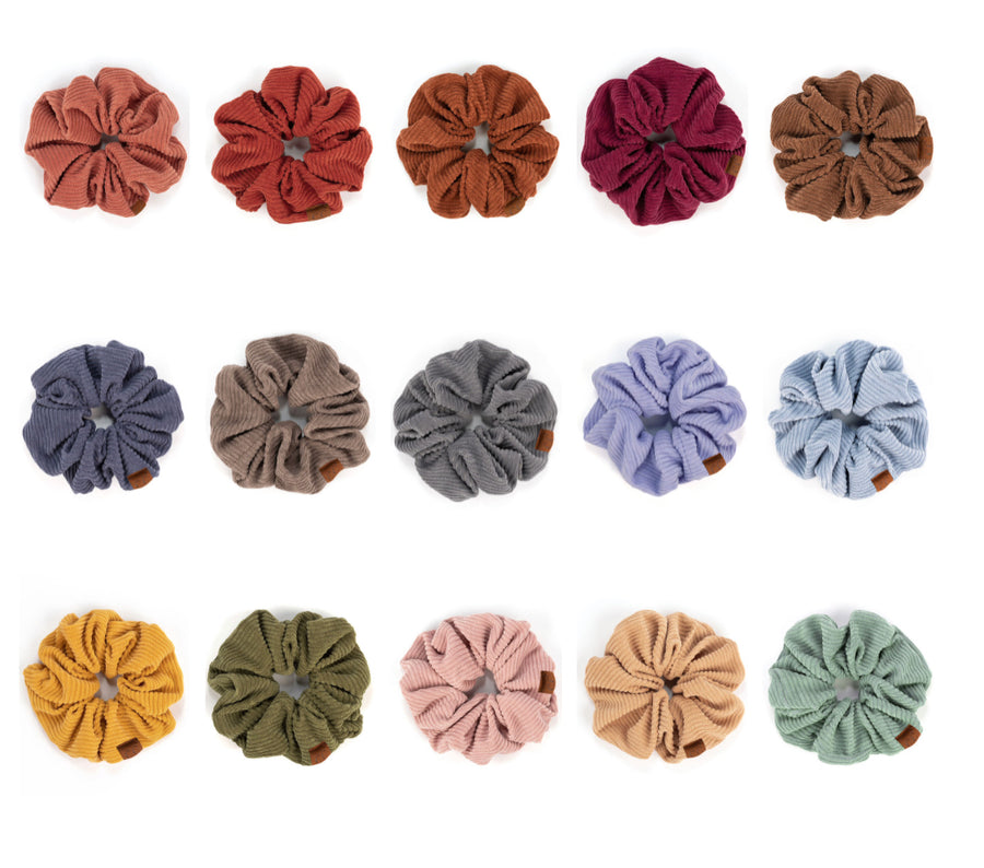 CC Corduroy Soft Scrunchies available in 8 colors