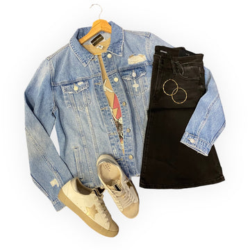 Zenana Rugged Edge Denim Jacket