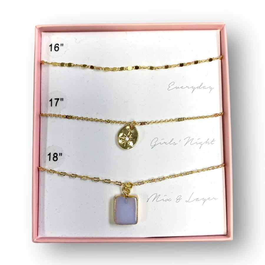 Cascade 3 Piece Necklace Set