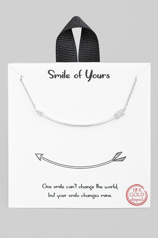 Smile of Yours Curved Arrow Necklace