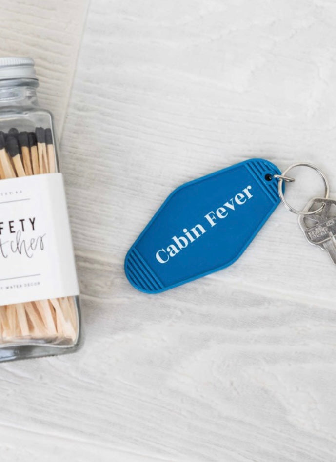 Cabin Fever Blue Keychain