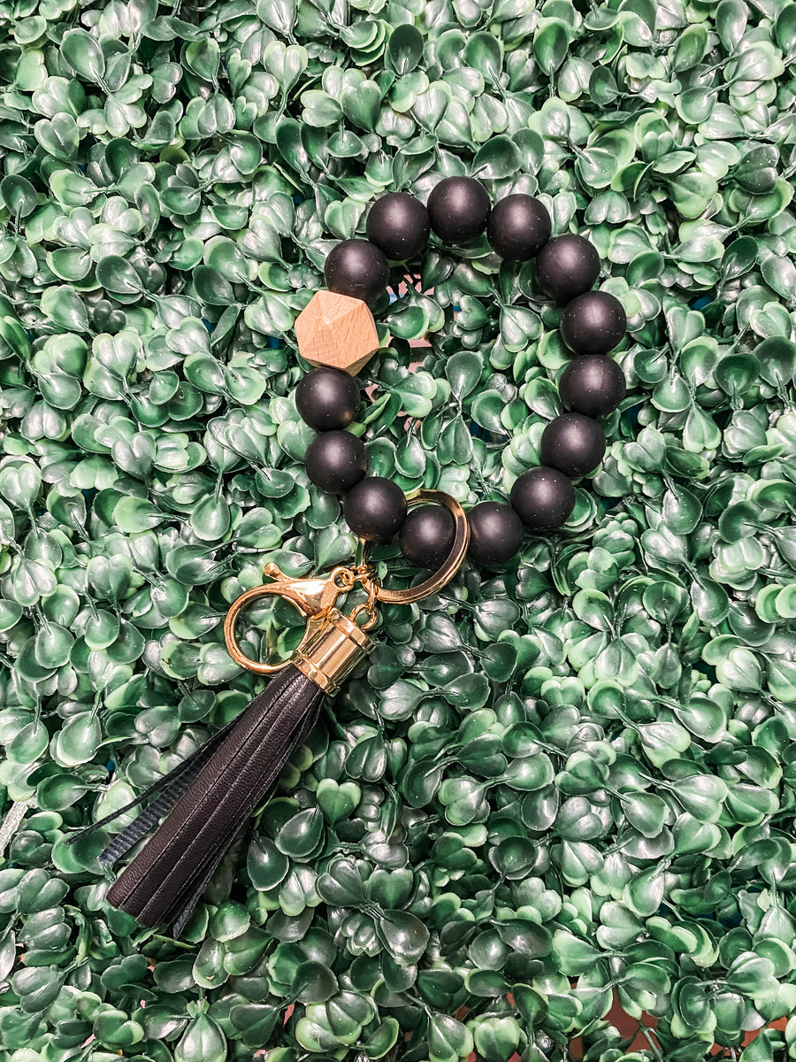The Ellie Silicone Beaded Key Ring Keychain